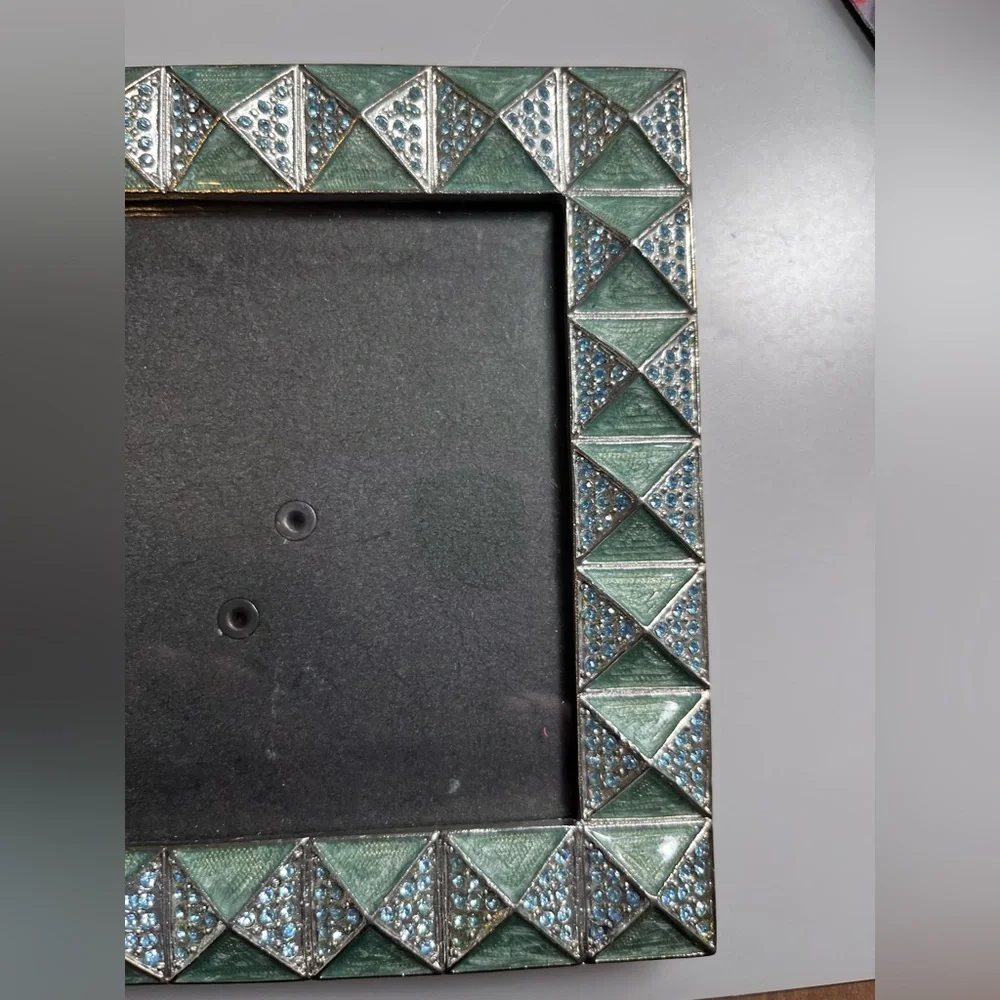 Metal and Jeweled Picture Frame